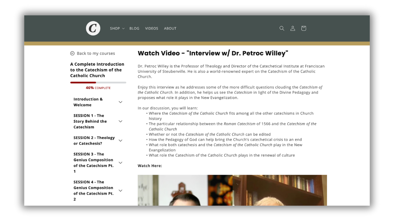 A Complete Introduction to the Catechism of the Catholic Church (Video Course)