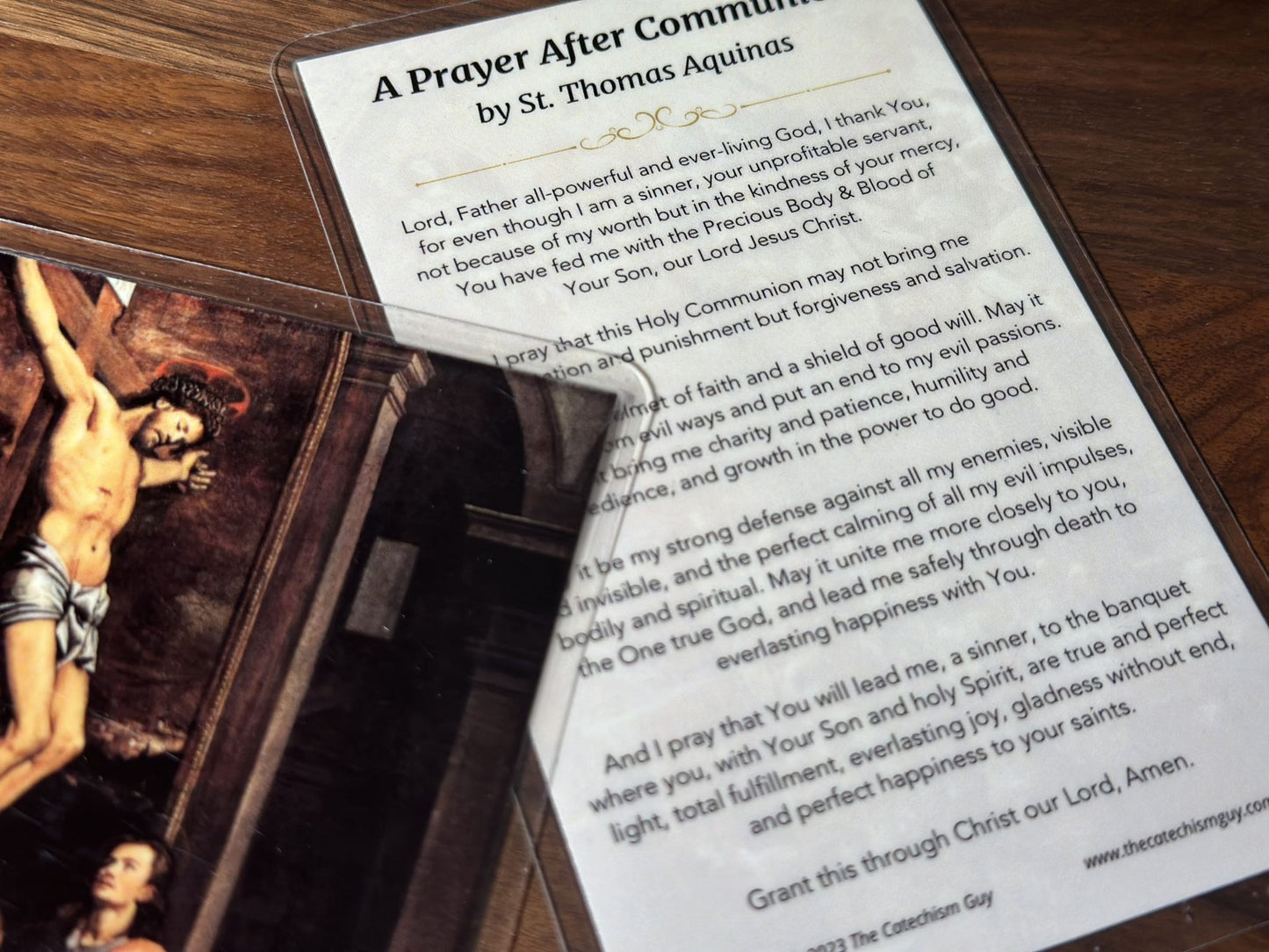 A Prayer After Communion by St. Thomas Aquinas Prayer Card