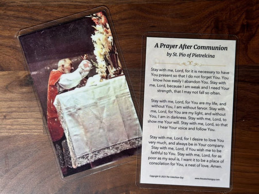 "Stay With Me, Lord" Padre Pio Prayer Card