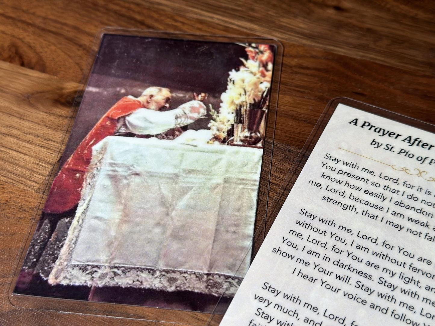 "Stay With Me, Lord" Padre Pio Prayer Card