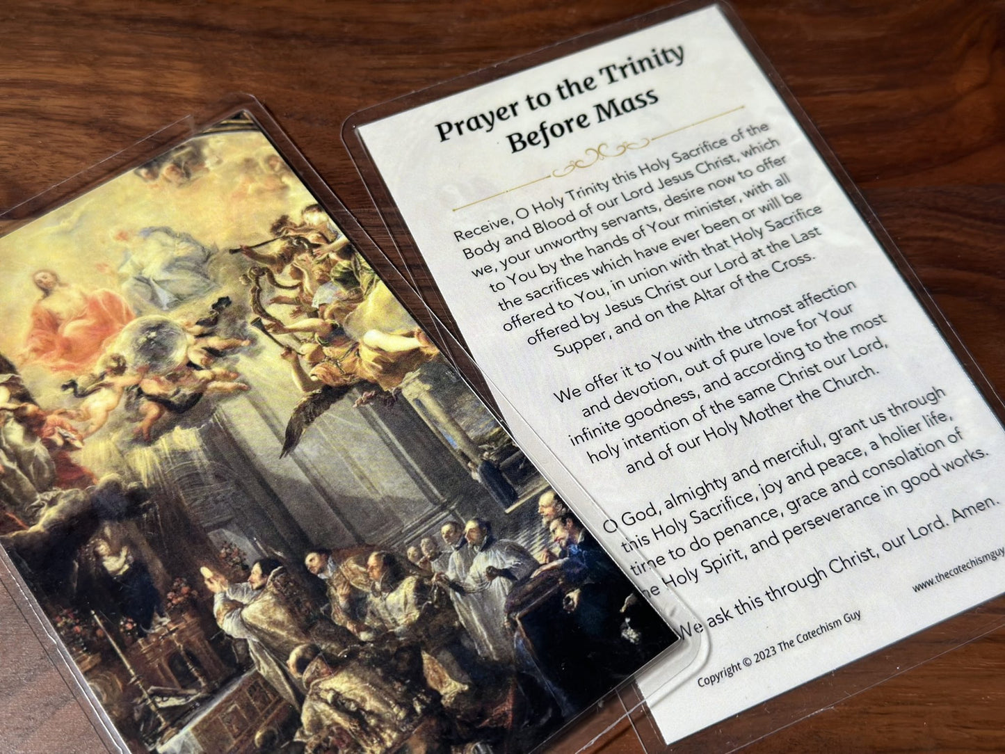 A Prayer to the Trinity Before Mass Prayer Card