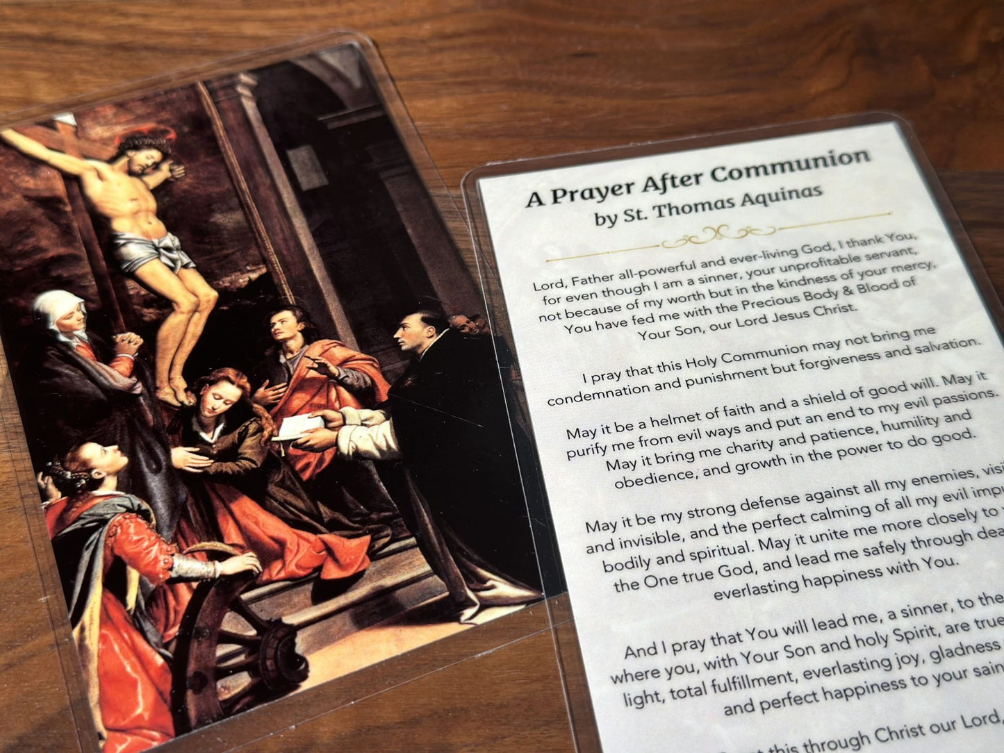 A Prayer After Communion by St. Thomas Aquinas Prayer Card