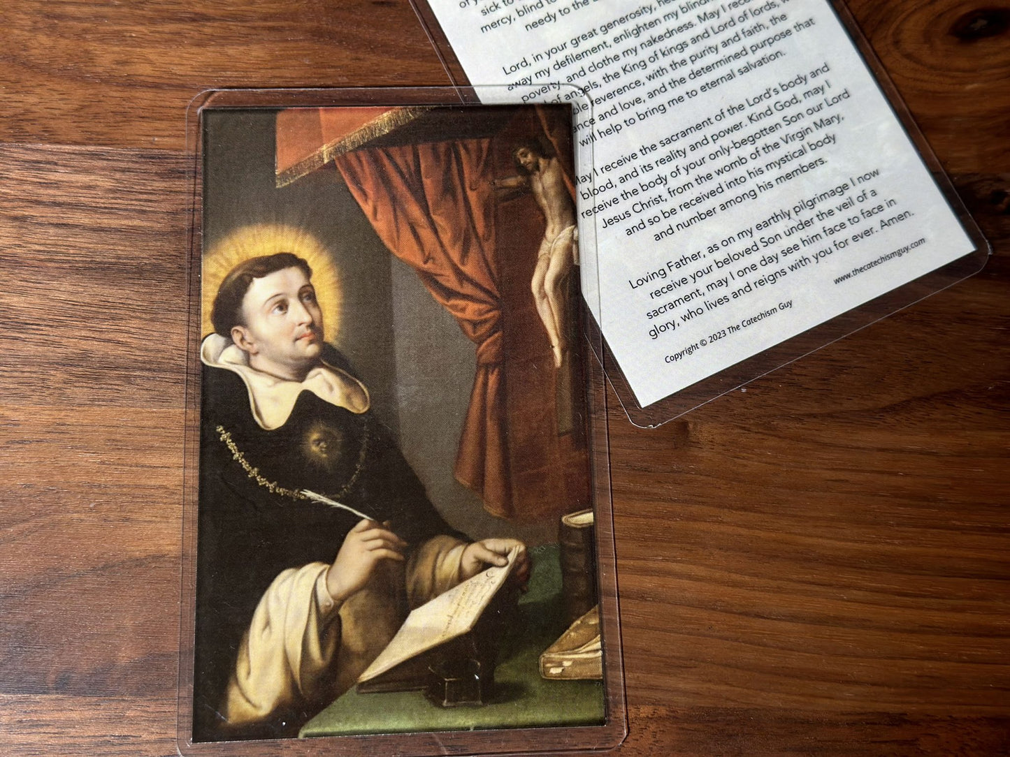 A Prayer Before Communion by St. Thomas Aquinas Prayer Card