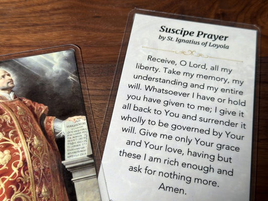 "Suscipe" by St. Ignatius of Loyola Prayer Card