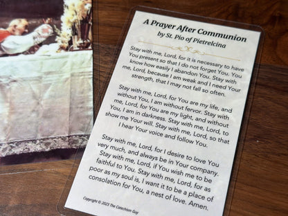 "Stay With Me" by St. Padre Pio Prayer Card